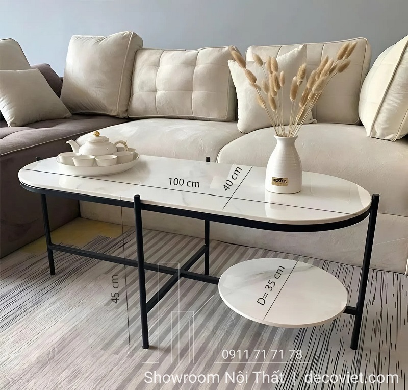 mẫu bàn trà mặt đá giá rẻ 423s thiết kế tinh tế tiết kiệm diện tích