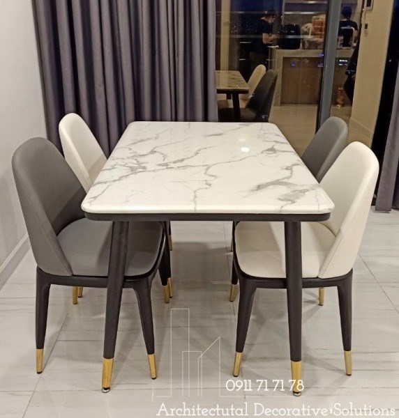Bàn Ăn Mặt Đá 4 Ghế Giá Rẻ 491S
