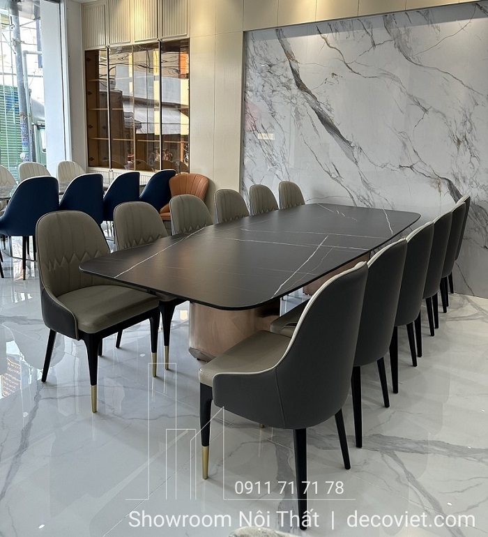Bộ Bàn Ăn Mặt Đá 12 Ghế 1414S