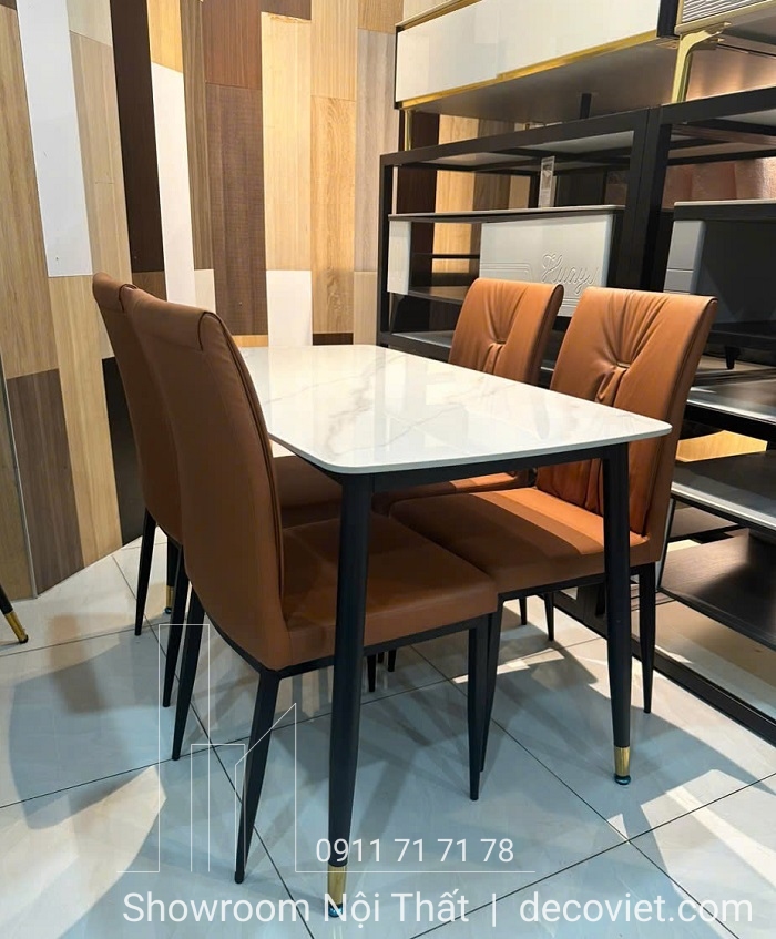 bộ bàn ăn mặt đá 4 người
