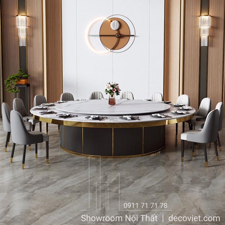 Bộ Bàn Tròn Mặt Đá 18 Ghế 2114S