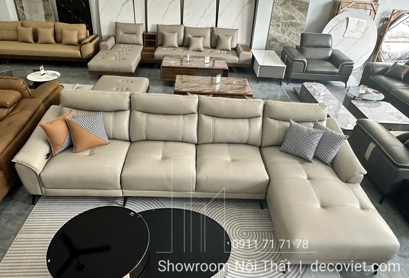 ghế sofa da bò thật sang trọng 