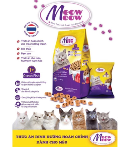 Thức Ăn Sấy Khô  Meow 500g ( Sen Và Boss ) Cho Chó Mèo