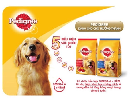 Thức Ăn Hạt Lớn Cao Cấp Pedigree 1.5kg Cho Chó (hương bò và rau củ )
