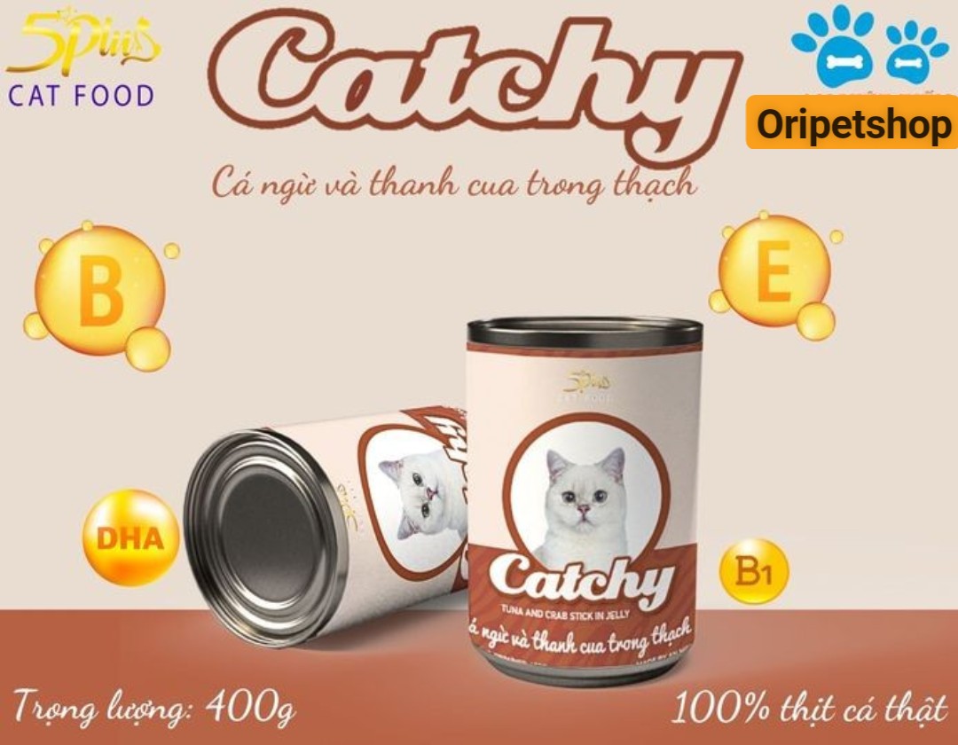 Pate Catchy Lon 400gr ( Cá Ngừ + Gà Jelly; Cá Ngừ + Tôm + Cà Rốt ; Cá Ngừ + Cá Hồi )