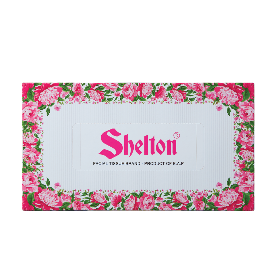 Khăn hộp Shelton Hồng đỏ 180 tờ x 2 lớp
