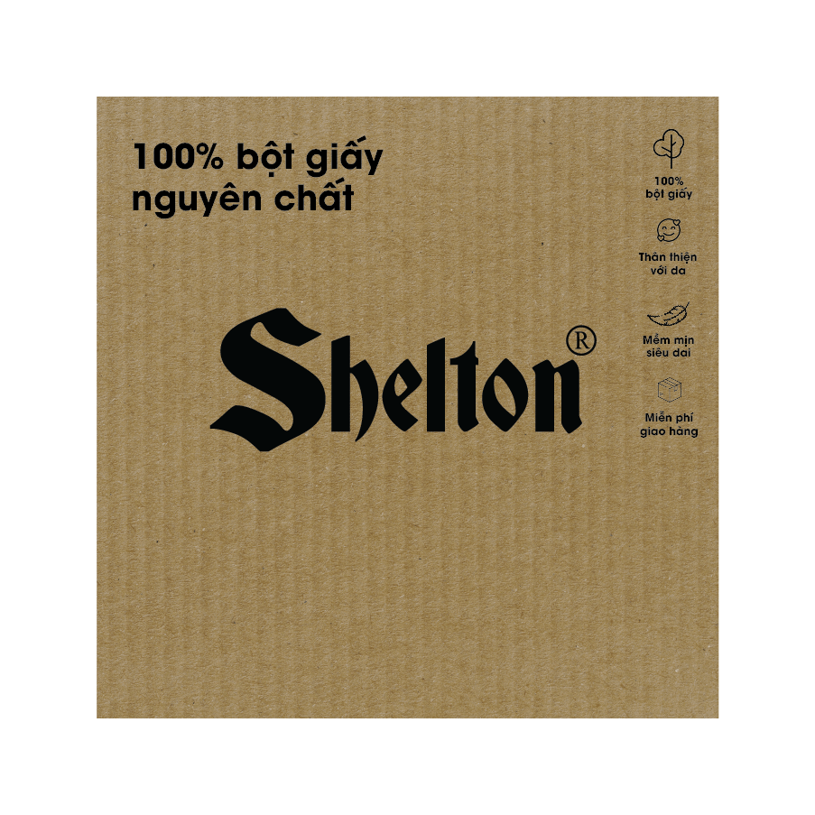 Khăn softpack Shelton Lá xanh 250 tờ x 2 lớp