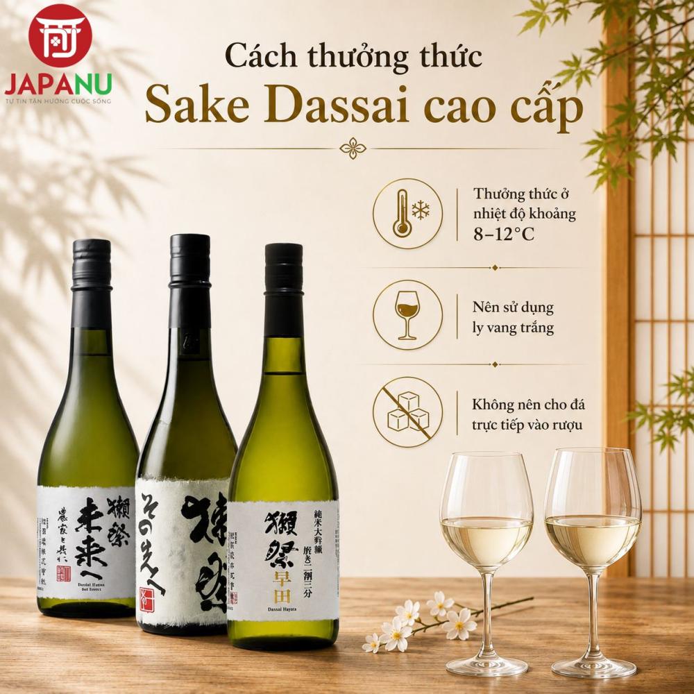 Cách thưởng thức Sake Dassai cao cấp