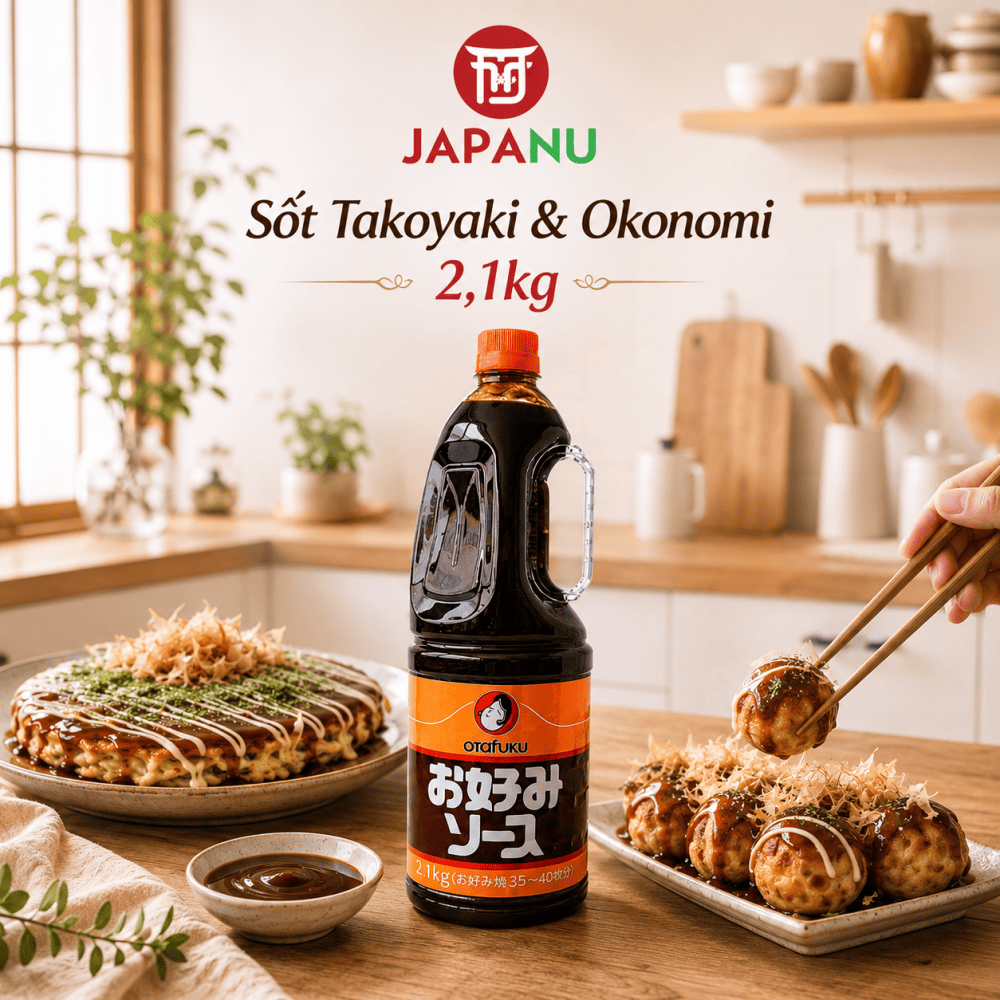 Sốt bánh Takoyaki và bánh xèo Okonomi chai lớn 2,1kg