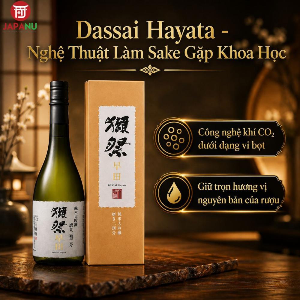 Dassai Hayata Nhật Bản sử dụng công nghệ khoa học CO2 hiện đại