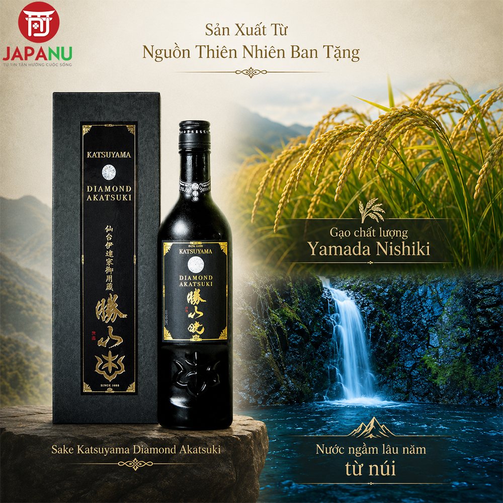 Giới Thiệu Về Rượu Sake Katsuyama Diamond Akatsuki Junmai Daiginjo 720ml