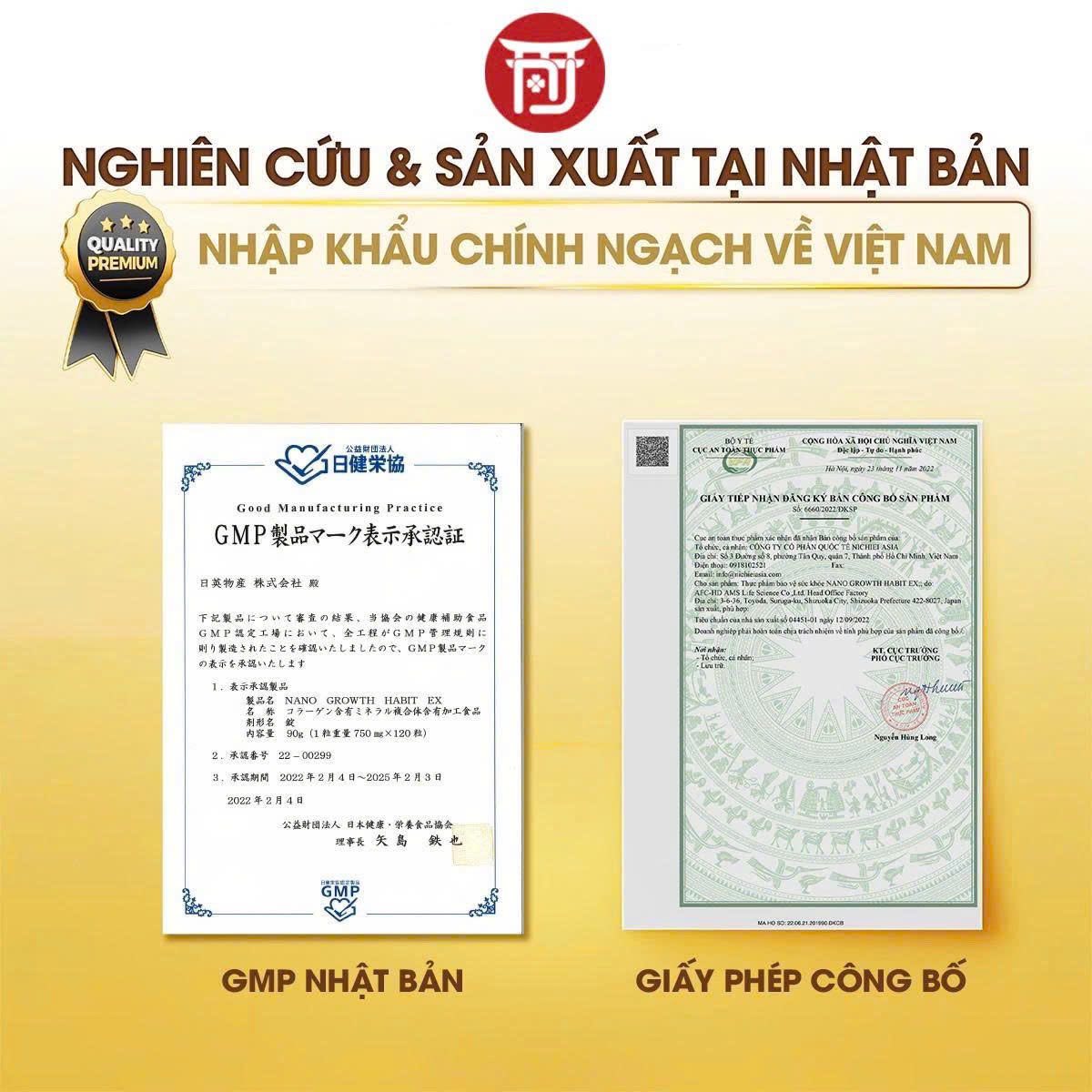 Giấy phép sản phẩm Nano Growth Habit EX