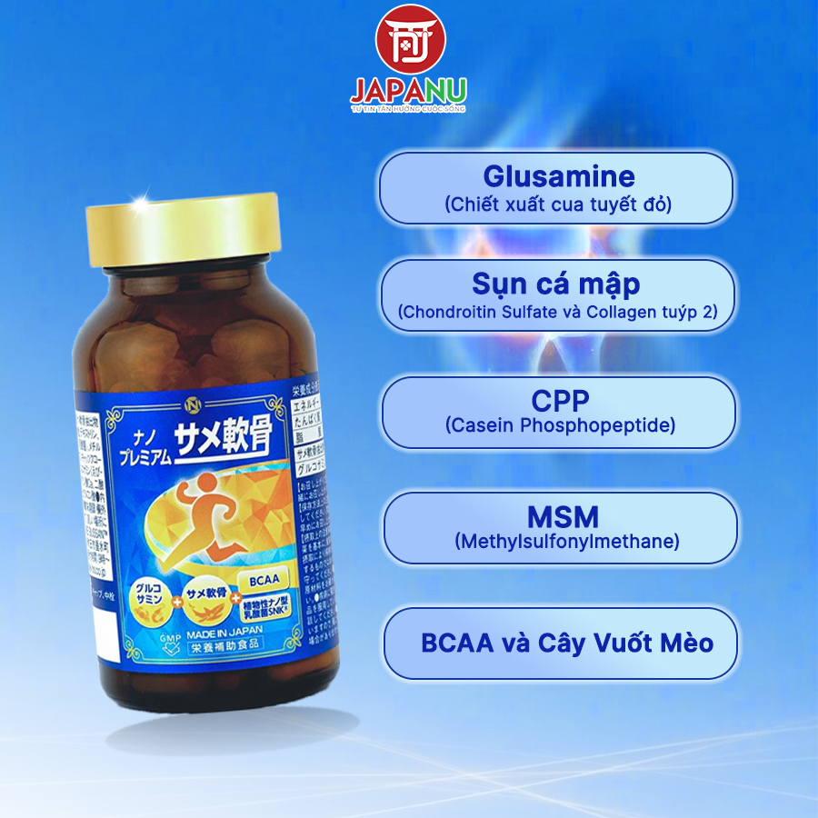 Thành Phần Nổi Trội Trong Viên Uống Sụn Cá Mập Nano Premium 150 Viên