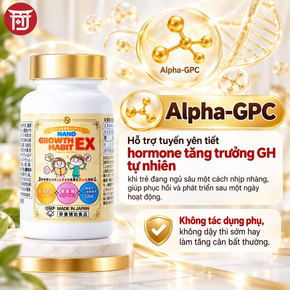 Thành Phần Vượt Bậc Alpha GPC Tạo Vị Thế Khác Biệt Của Nano Growth Habit Ex Nhật Bản
