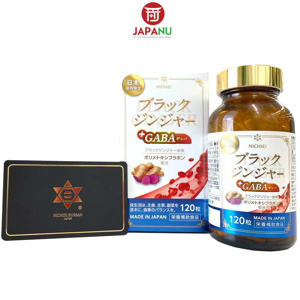 Viên Uống Gừng Đen Gaba 120 Viên Nhật Bản - Hỗ Trợ Giảm Mỡ Bụng