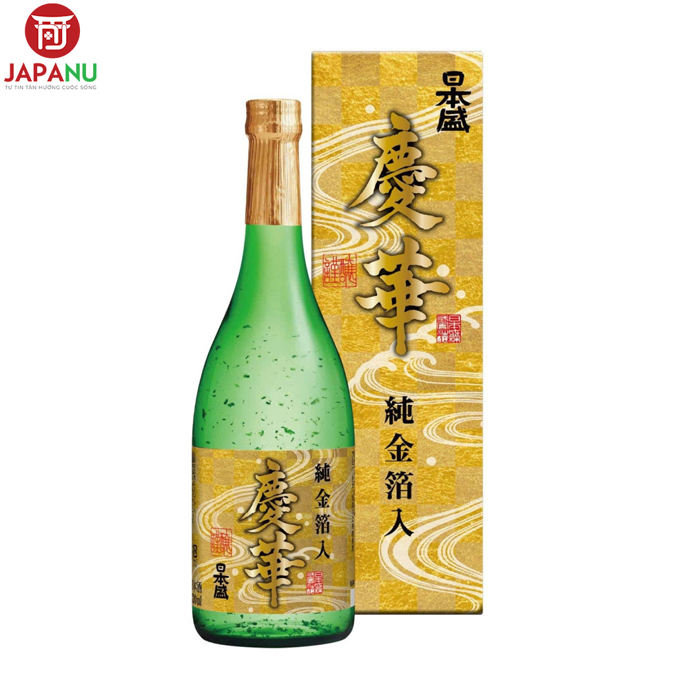 Rượu Sake Vảy Vàng Nihonsakari Keika Junkinpakuiri 720ml