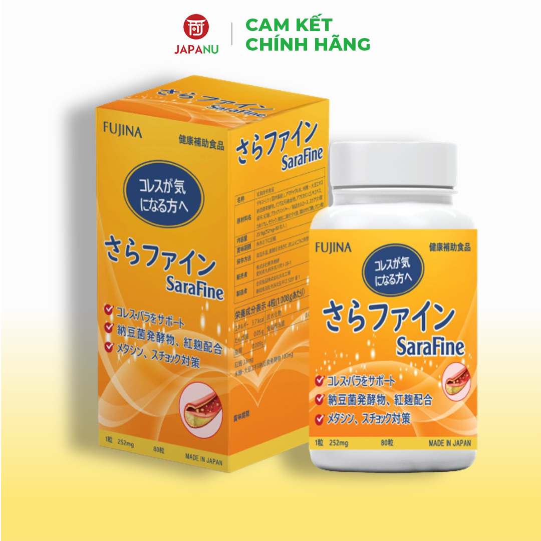 Viên Hạ Mỡ Máu An Toàn SARAFINE 80 Viên - Nhật Bản