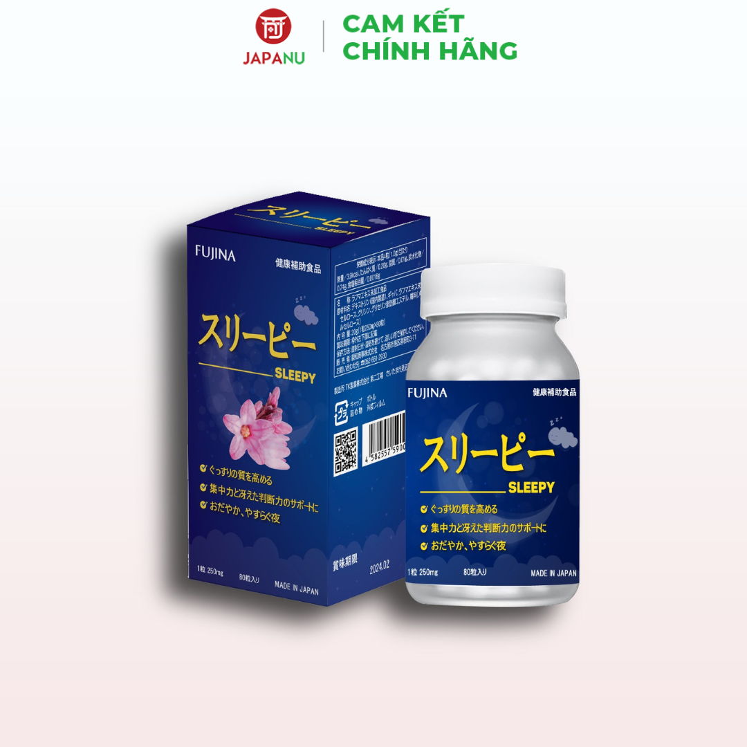 Viên Uống Hỗ trợ giấc ngủ Sleepy Fujina 80 viên