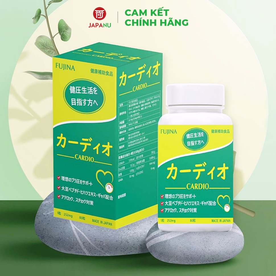 Viên Uống Hỗ trợ Huyết Áp Fujina Cardio 80 Viên Nhật Bản