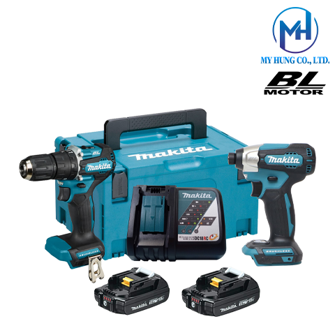 Bộ sản phẩm dùng pin 18v Makita DLX2414AJ(DTD157+DHP487)