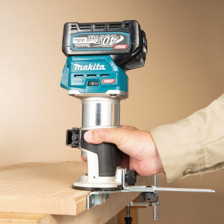 Máy đánh cạnh dùng pin 40v Makita RT001GZ23(BL)