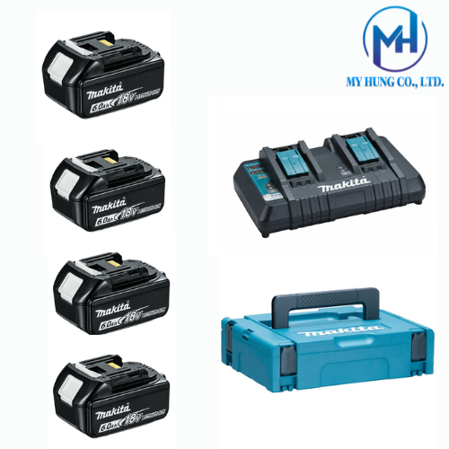 BỘ PIN SẠC MAKITA  MKP3PG184(BL1860B*4+DC18RD) 198091-4