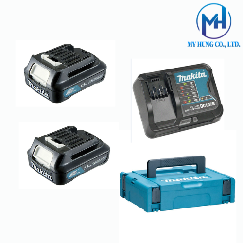 BỘ PIN SẠC 12V MAX MAKITA  MKP1SY122(BL1016*2+DC10SB) 197652-7