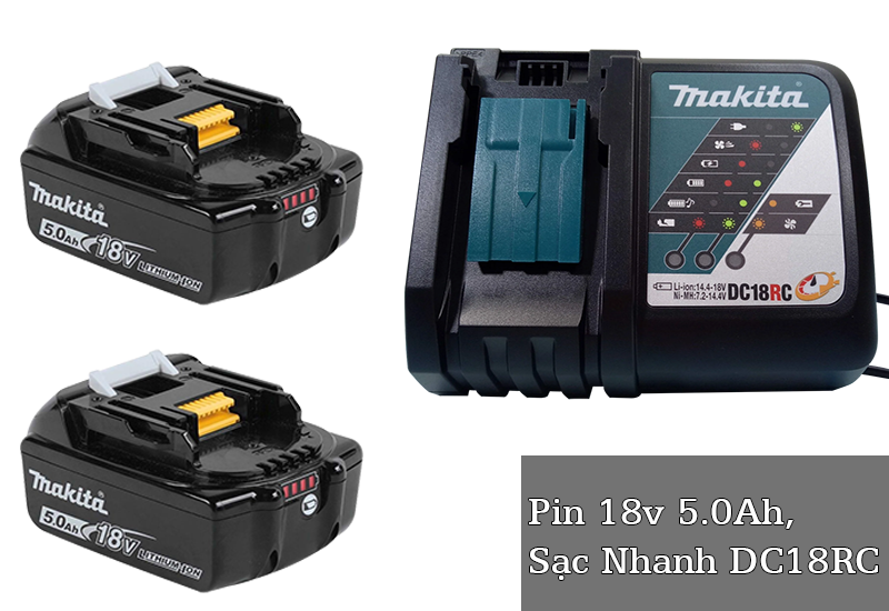 Bộ sản phẩm dùng pin 18v Makita DLX2425TX1(DDF484＋DHR242)