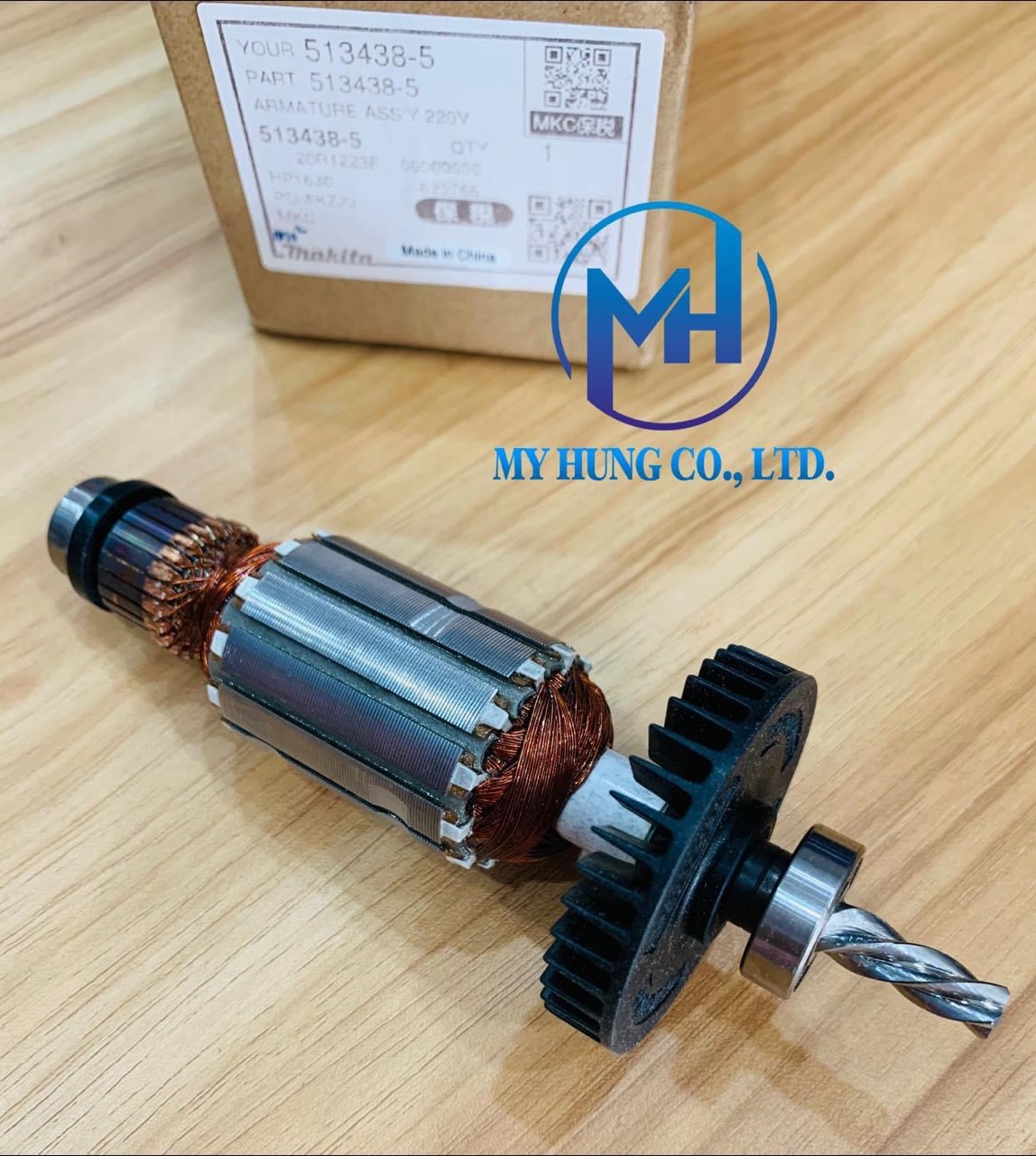 Rotor dùng cho máy khoan búa 16mm HP1630 mã 513438-5 Chính hãng Makita.