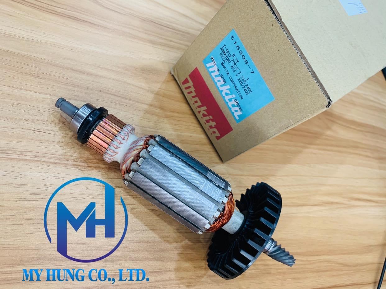 Rotor dùng cho máy đánh bóng 180mm 9237C mã 516308-7 chính hãng Makita.