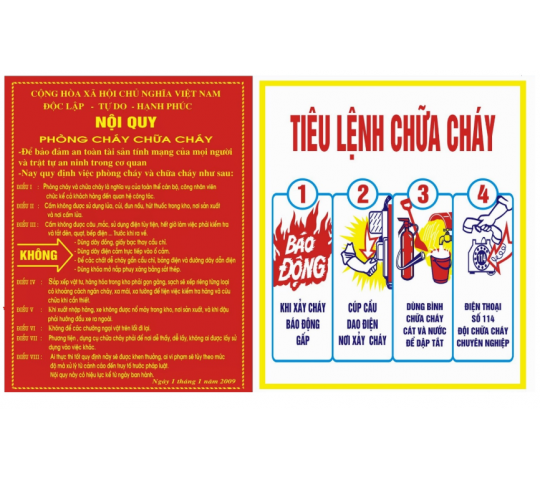 Nội quy tiêu lệnh phòng cháy chữa cháy
