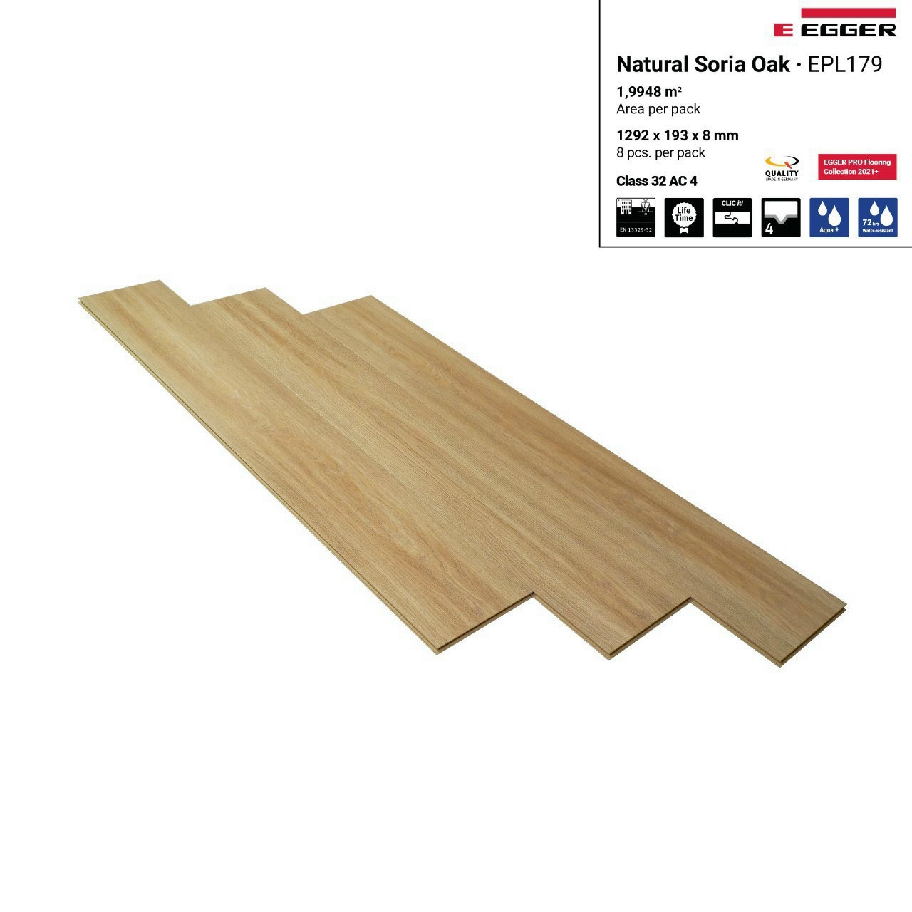 Sàn gỗ Egger Aqua EPL179 8mm