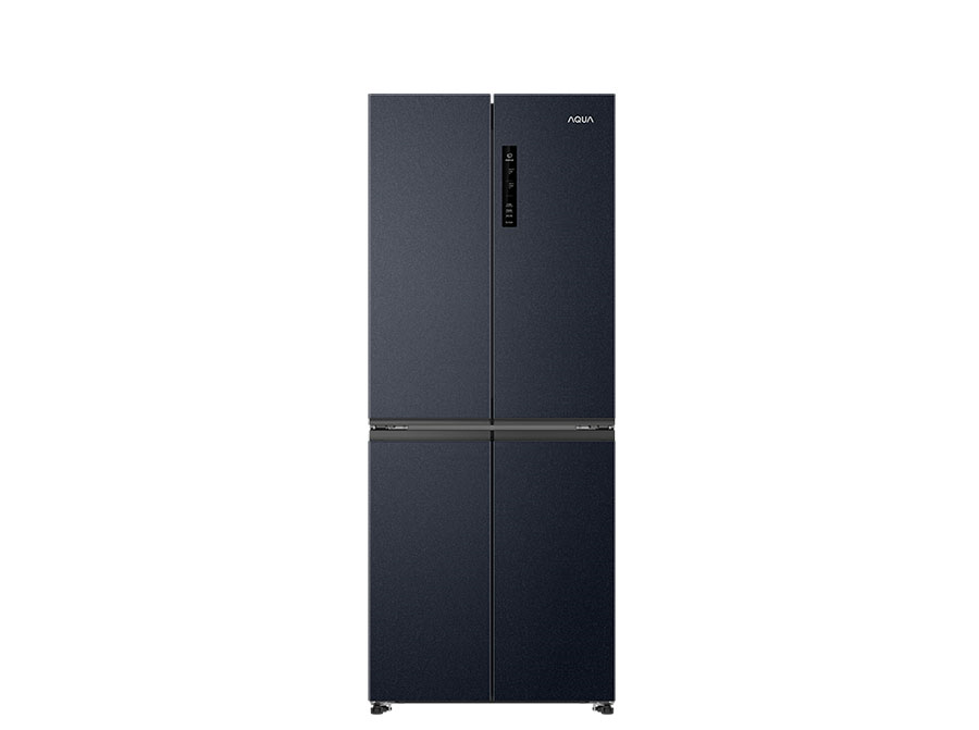 Tủ lạnh Aqua 4 cánh 410L Inverter Đen xám AQR-M466XA(CBC)