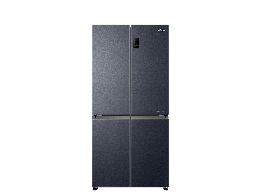 Tủ lạnh Aqua 4 cánh 469L Inverter Đen nhám AQR-M532XA(CBC) 