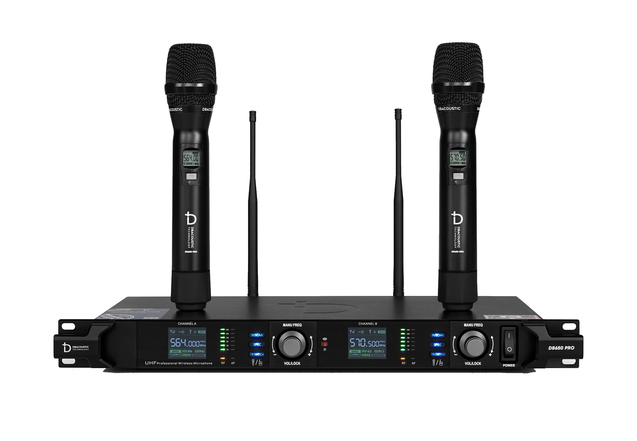 Micro Dbacoustic Sự kiện Míc đôi Màu đen DB650Pro