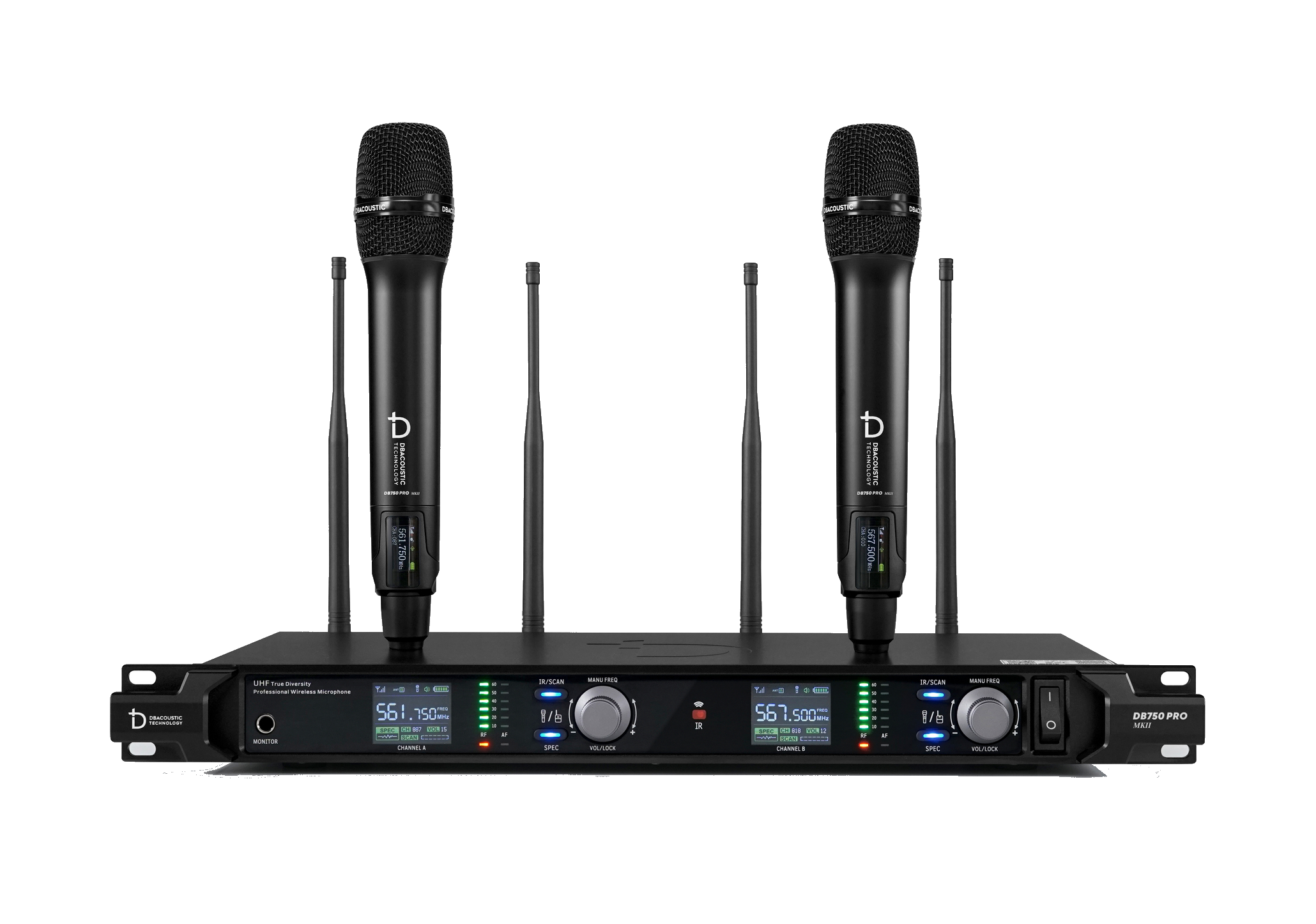 Micro Dbacoustic Sự kiện Míc đôi Màu đen DB750PRO MKII