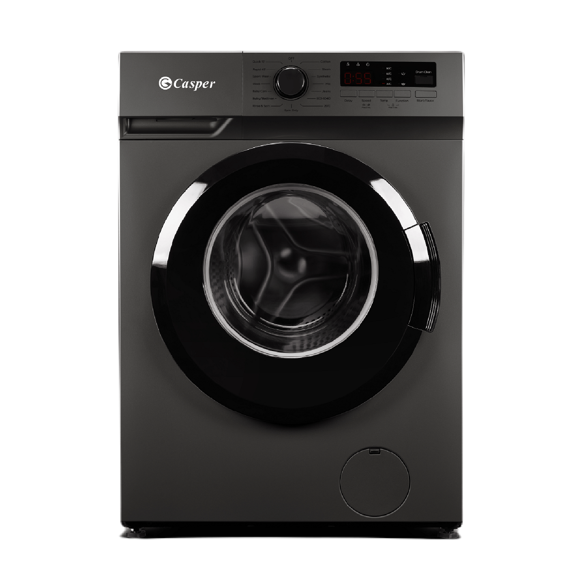 Máy giặt Casper Lồng ngang 8KG Inverter Ghi xám WF-8VG1