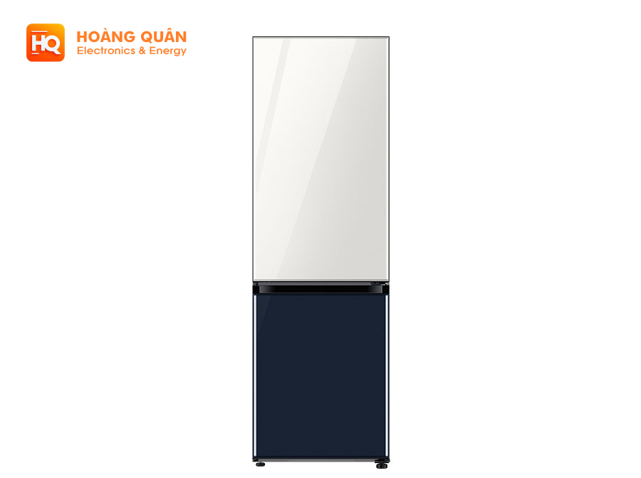 Tủ lạnh Samsung 2 cánh - Ngăn đá dưới 339L Inverter BESPOKE trắng/đen xám RB33T307029/SV