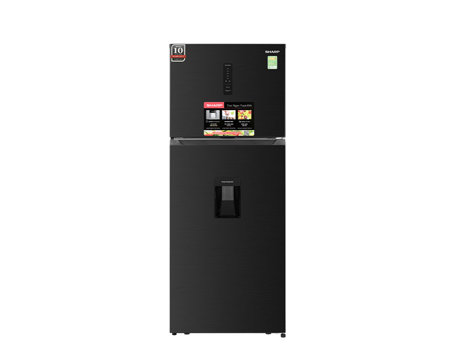Tủ lạnh Sharp 2 cánh - Ngăn đá trên 417L Inverter Đen SJ-417WD-DG