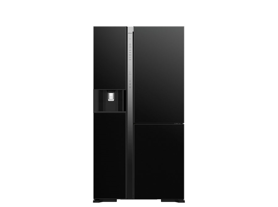 Tủ lạnh Hitachi Side by side 569L Inverter Đen/Kính cường lực R-MX800GVGV0(GBK)