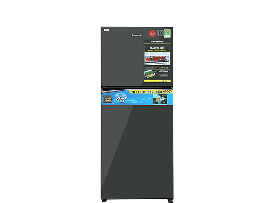 Tủ lạnh Panasonic 2 cánh - Ngăn đá trên 268L Inverter Đen xám NR-TV301VGMV