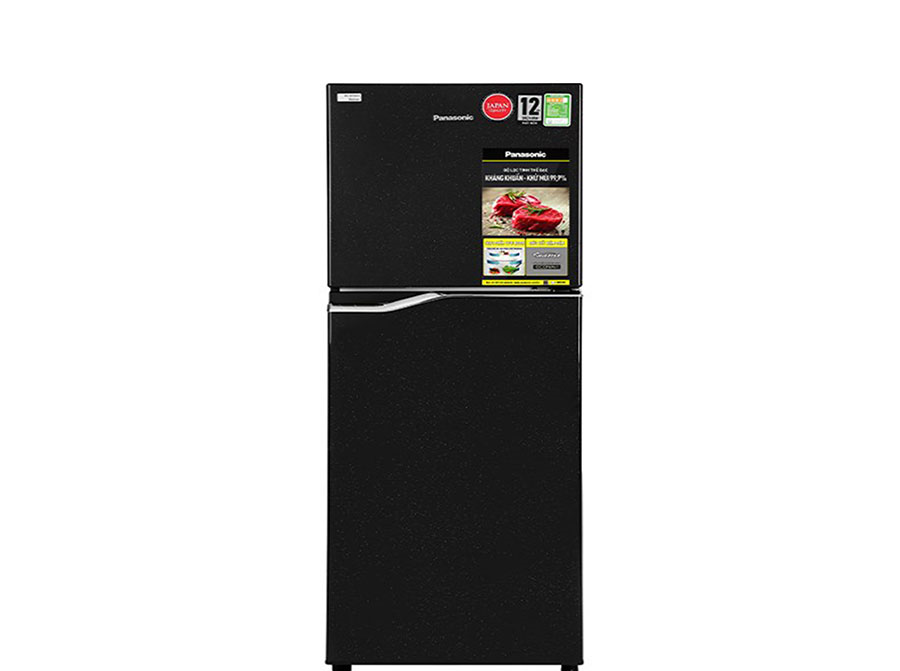 Tủ lạnh Panasonic 2 cánh - Ngăn đá trên 188L Inverter Đen NR-BA229PKVN