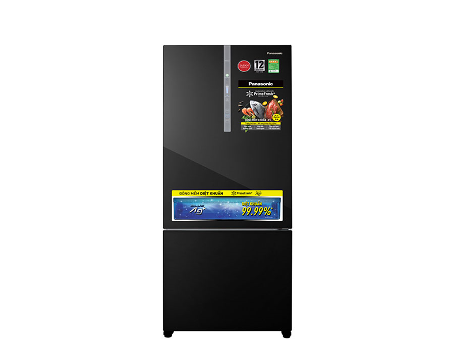 Tủ lạnh Panasonic 2 cánh - Ngăn đá dưới 420L Inverter Đen NR-BX471WGKV