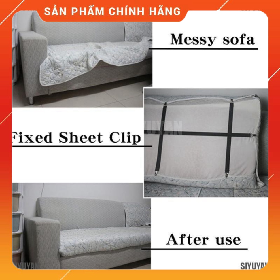 Bộ 2 kẹp cố định ga trải giường co giãn loại dài tiện dụng