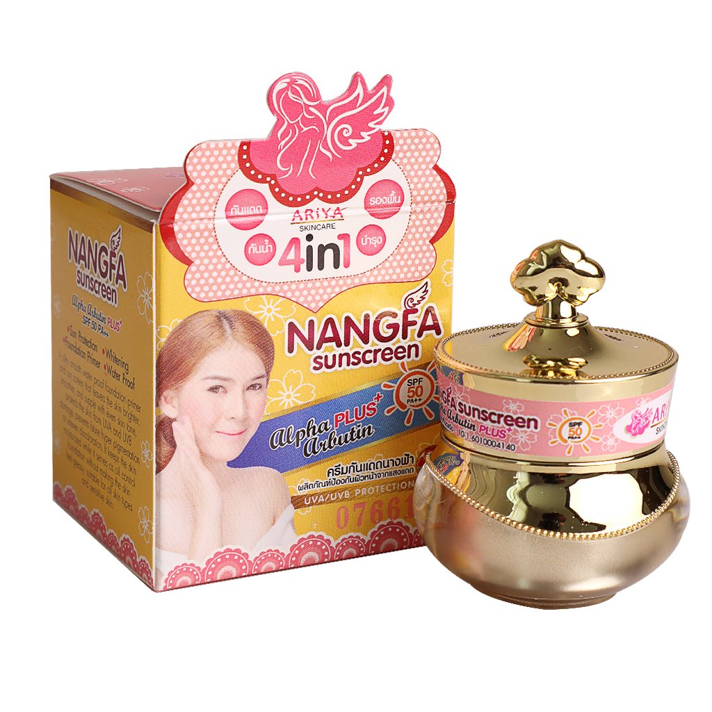 Kem Chống Nắng NANGFA Che Khuyết Điểm Dưỡng Trắng Da 4IN1 Nangfa Sunscreen Thái Lan 20Gr