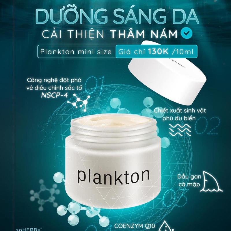 MINI Kem face plankton Mờ Nám Trắng Da 10ml
