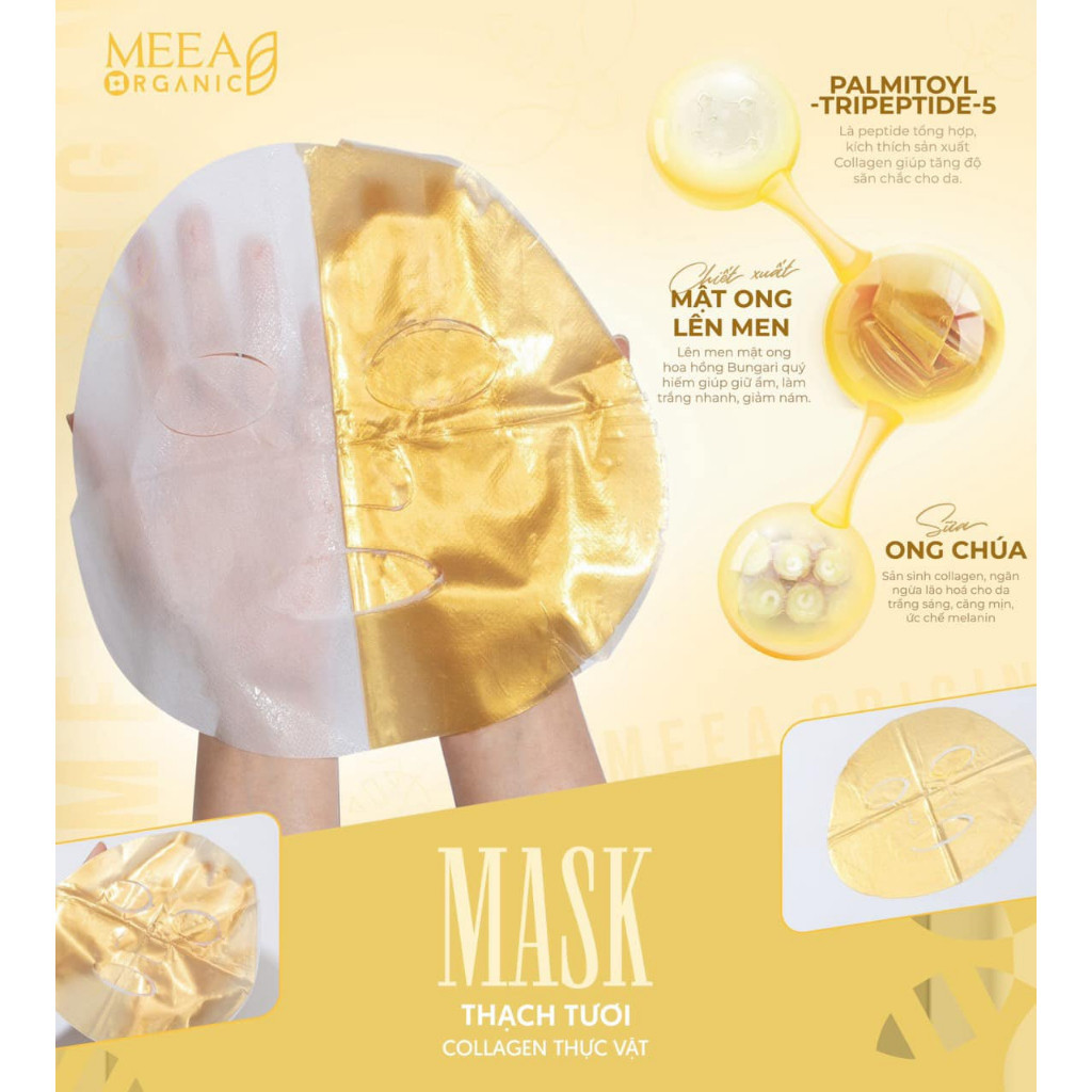 Mặt Nạ Mask Thạch Tươi Collagen Thực Vật Meea Organic