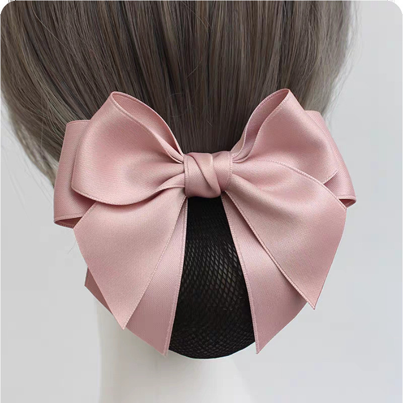 Kẹp tóc búi lưới nơ Lửng Mới thời trang nhiều màu kẹp Y Tá Ngân Hàng Khách Sạn Phụ Kiện Tóc