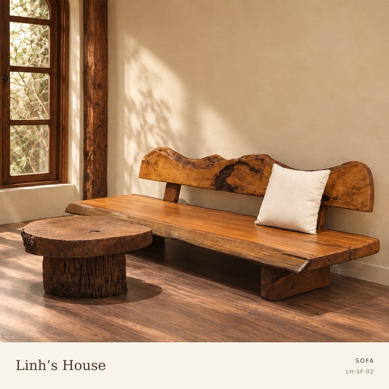 Sofa nguyên khối, tựa bìa tự nhiên
