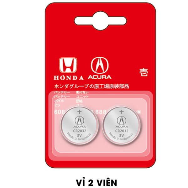 Pin chìa khóa ô tô Acura CR2032 3V